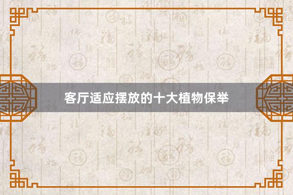 客厅适应摆放的十大植物保举